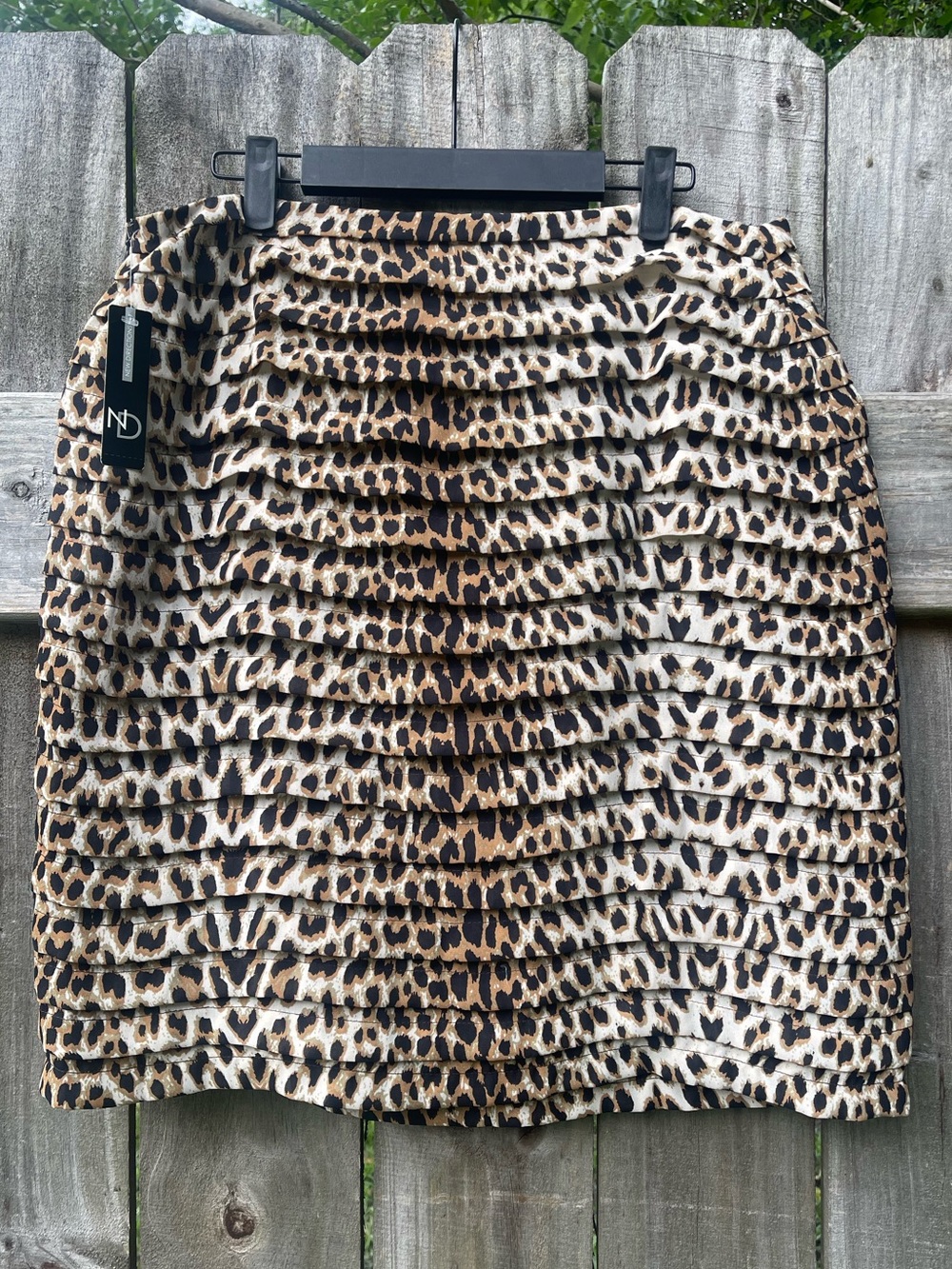 new directions Leopard Ruffle Mini Skirt - Brown Black